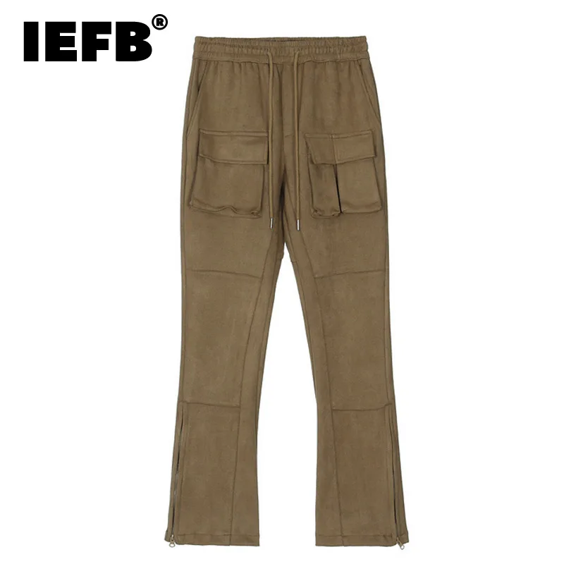 IEFB High Street Multi Pocket Workwear Side Zipper Pants Casual OFFicial shop Tulsa Mall