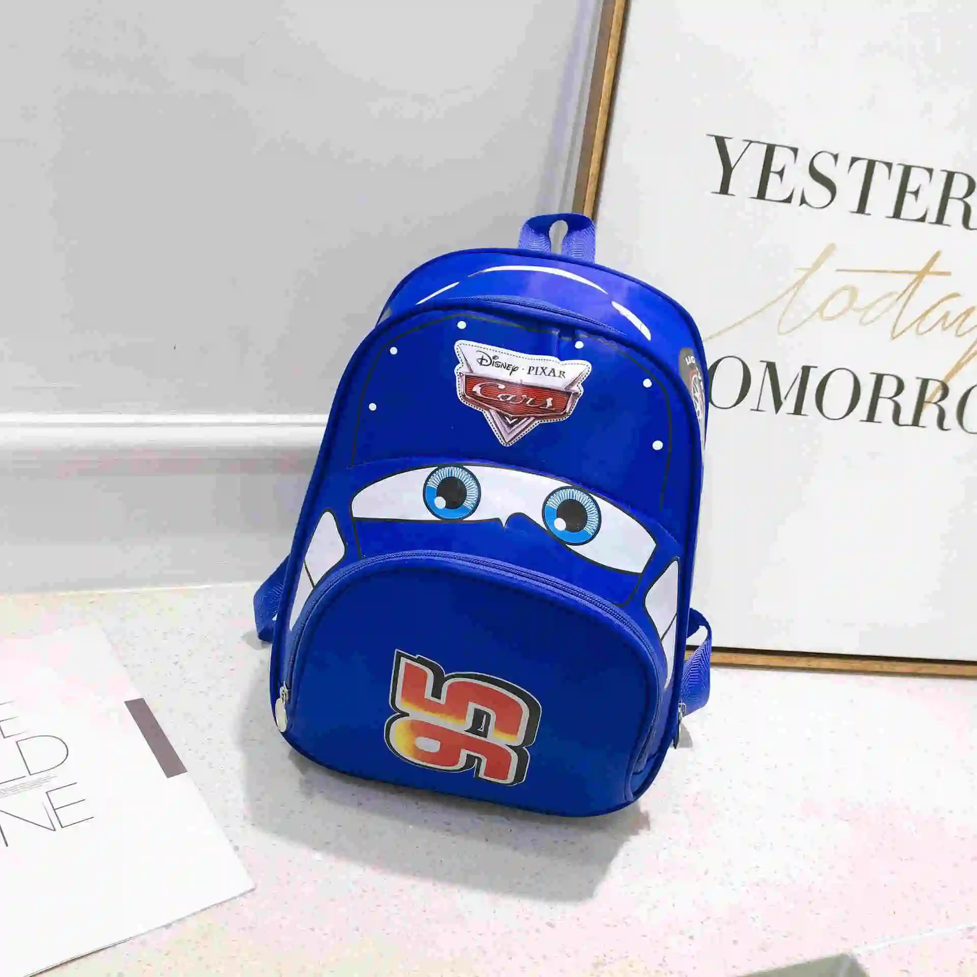 Детский рюкзак с машинкой, детский сад, мальчик, девочка Маккуин, сумка, школьная сумка, мультяшная сумка на плечо, книга, Студенческая сумка - Цвет: 3