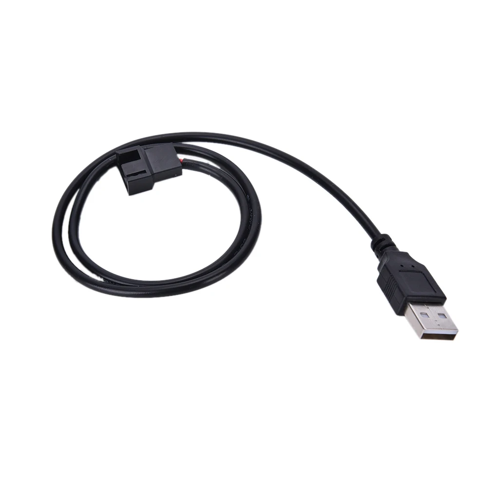 WH038 Connect 3pin or 4pin fan to USB Adapter Cables 3/4 Pin Computer PC Fan Power Cable Connector |