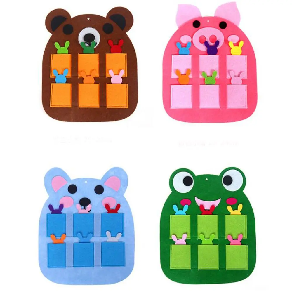 Детские Мультяшные наклейки DIY игрушки из нетканого войлока для раннего обучения