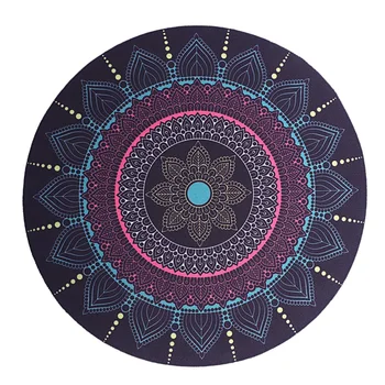

Computer Mouse Pad Retro Bohemian Round Stitching Game Mouse Pad Rubber + Cloth