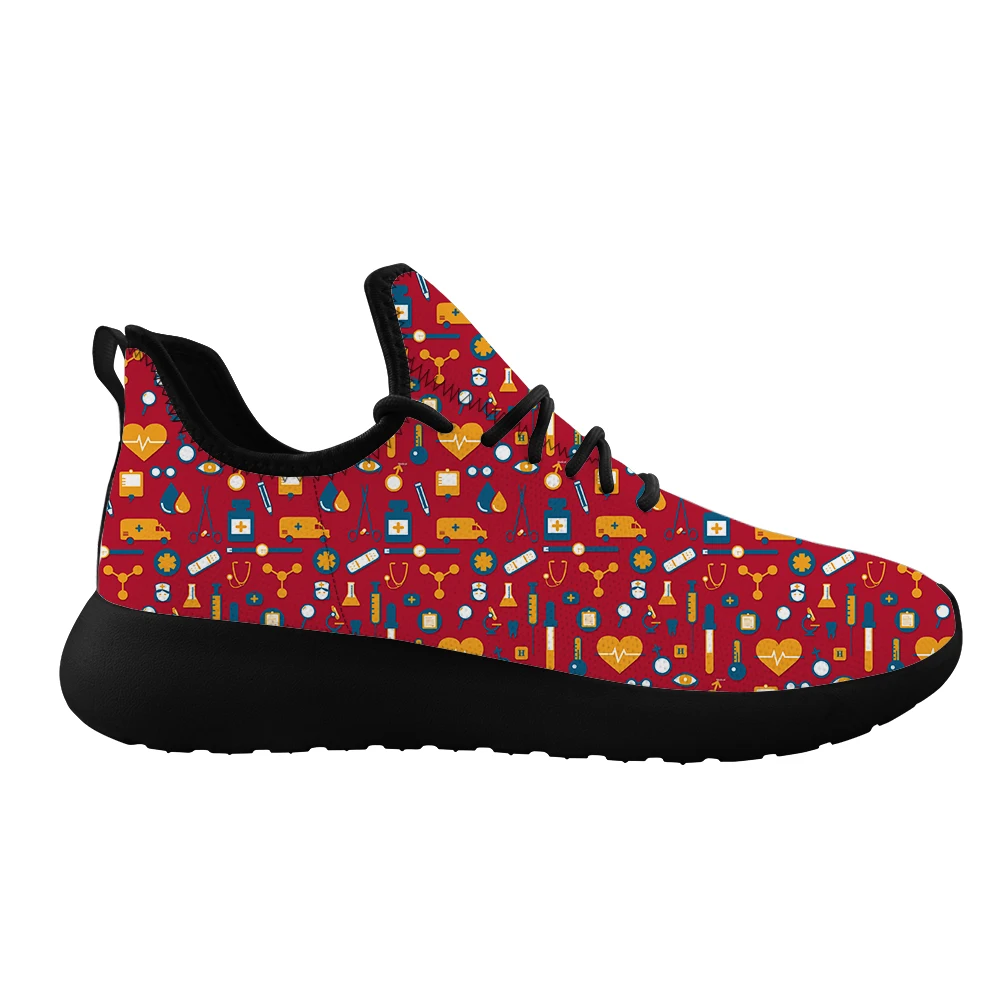 

Outdoor Cartoon Custom Pattern Trainers Women's White Needle Bear Summer Sneakers Breathing Light Soft Lace Up Chaussures Femme