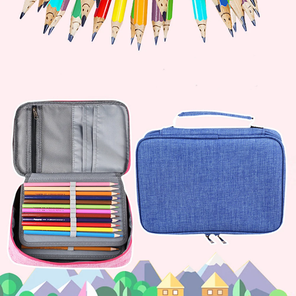 Цветной чехол для карандашей с 72 отверстиями вместительный милый художественная