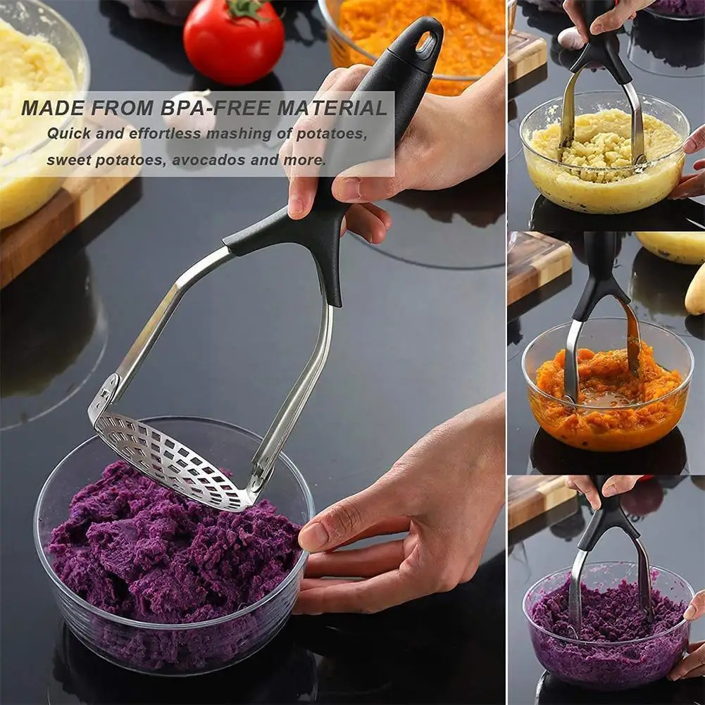 1pc Kitchen Manual Potato Press Peeler Masher Folding Potato Cutter