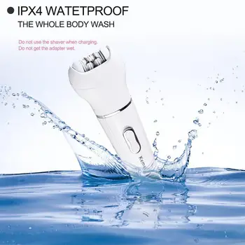 

KM-2199 Ontharing Epilator Snoerloze Elektrische Scheerapparaat Facial Reinigingsborstel Pedicure Hard Skin Remove Body Massage