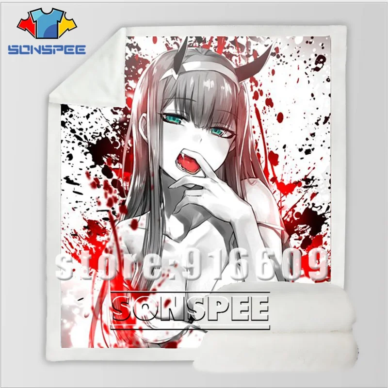 DARLING in the FRANXX Zero Диван Постельные принадлежности бархат узорчатый офис Harajuku зимнее теплое Покрывало Постельное белье путешествия одеяло Стёганое одеяло