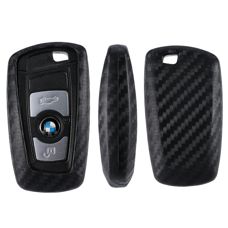 

For Bmw 1 3 5 7 Series X1 X3 X4 X5 X6 M3 M5 Z4 F20 F30 F10 E90 E60 E30 Car key Shell Protecor Car Key Case Cover Carbon Fiber
