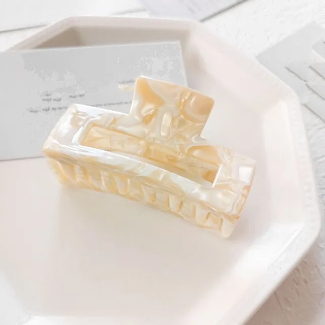 Bilandi 2021 New Hair Claw Large Geometric Hollow Square Tortoiseshell Leopard Acetate Hair Clip For Women Hair Accessories NO.8-10.5 cm