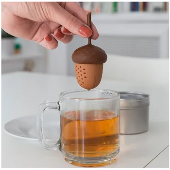 

1Pc Silicone Herbal Filter Acorn Shape Tea Tool Kitchen Accessories Tea Bag Strainer Tea Infuser