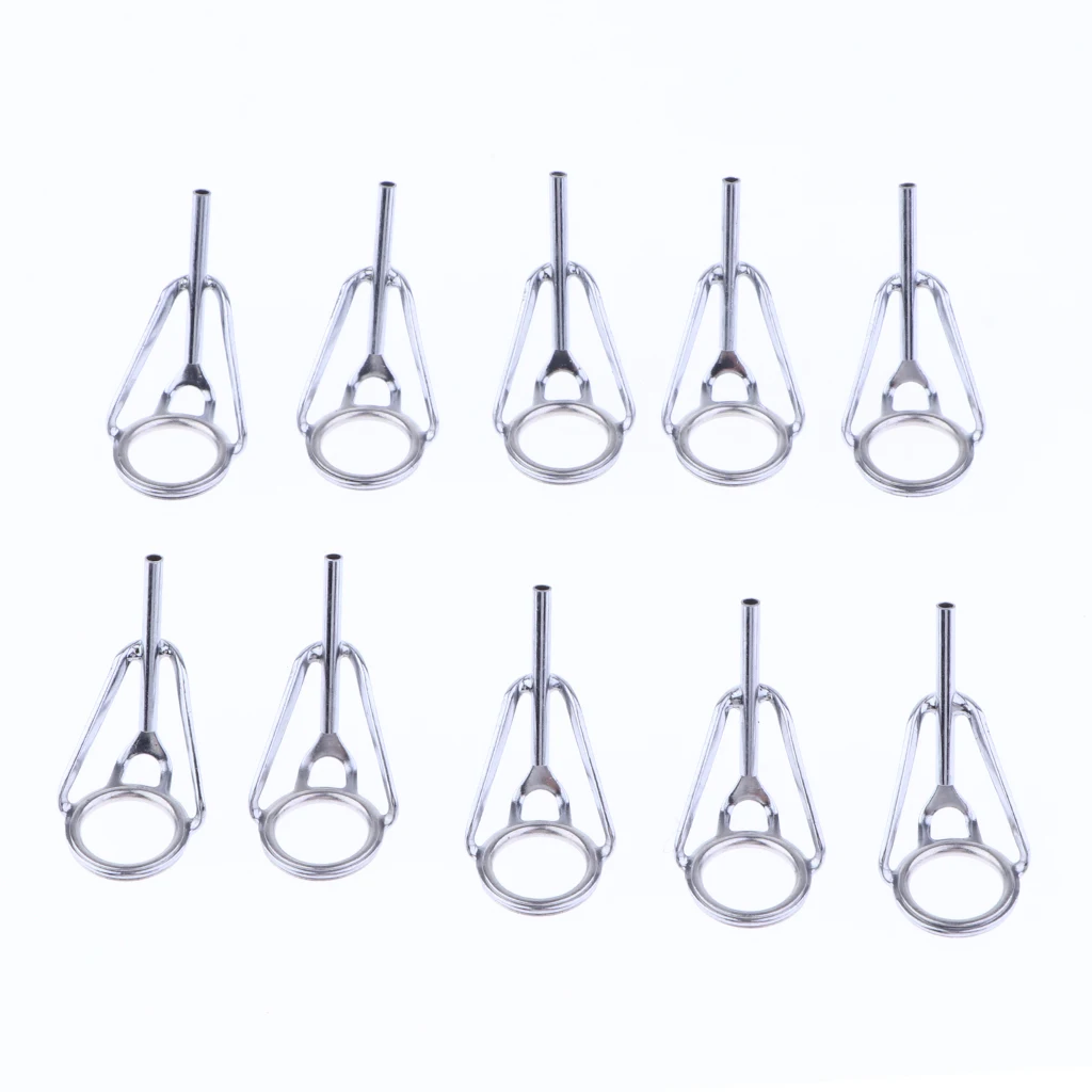 10x Fishing Rod Tip Top Guides Repair Kit DIY Pole Eye Ring Inner Dia 1.2mm 10x Fishing Rod Tip Top Guides Repair Kit DIY Pole Eye Ring Inner Dia 1.2mm