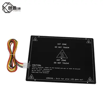 

3D Printer Heat bed (220*280*3.0mm) 3D Printer part TEVO Tarantula Large build Hot bed Hot Plate Black Aluminium for 3d printer