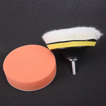 

6Pcs Waxing Pads Buffer Set With M10 Drill Adapter Polishing Wear resistance