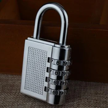 

Practical Silver Combination Padlock 4-digit Ressetable Security Combination Lock for Office Gym Toolbox Luggage Case Code Lock