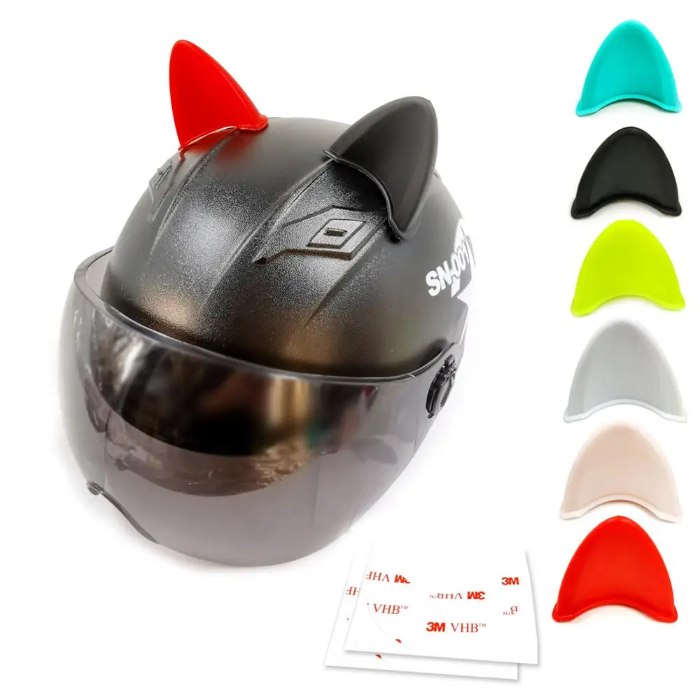 Car Motorcycle Helmet Cat Ears Stickers Motocross Full Face Off Road Decor Supplies Halloween Party Cosplay Props Styling |