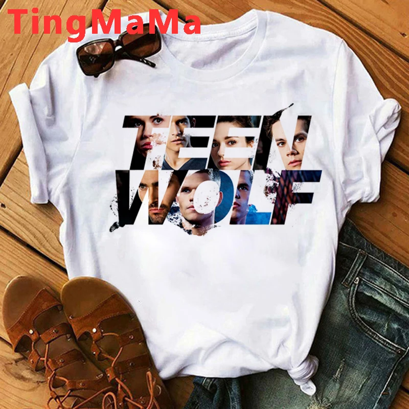 Фото Kawaii фильм прочный Чехол Teen Wolf футболка для женщин Stilinski 24 Lahey McCall Графический летние футболки топы для девочек и мальчиков, с рисунком из мультфильма, модная женская футболка №3