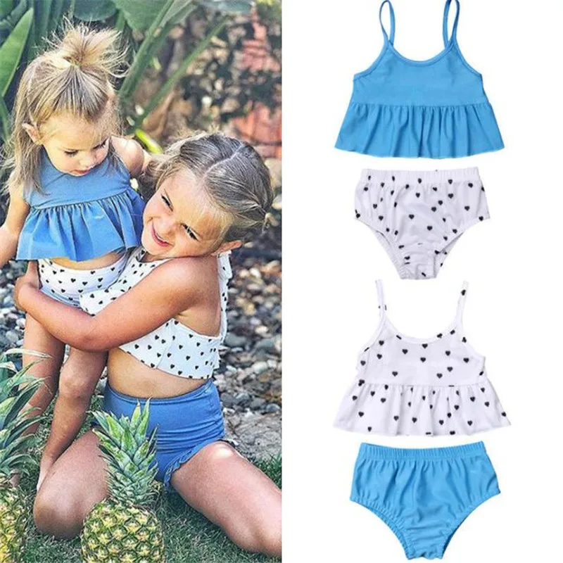 

Summer Newborn Baby Swimsuit Two-pieces Beach Clothes Children Swimwear for Girls