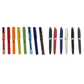 

Jinhao 8Pcs 599 Fountain Pens Diversity Set Transparent and Unique Style & 6Pcs Fountain Pen Set, Jinhao 992 Student 6 Color