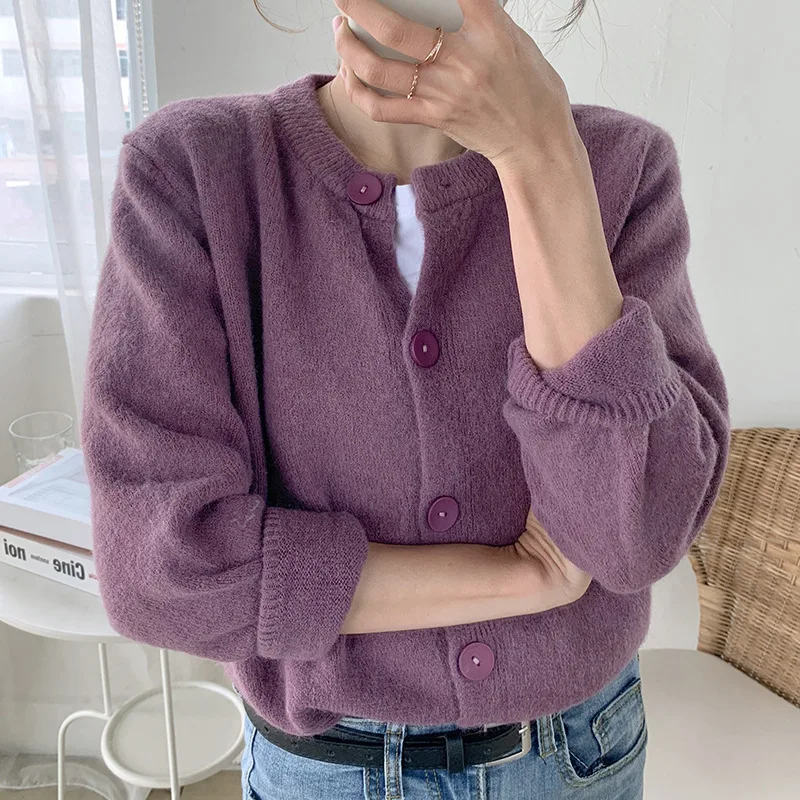 

Sweaters for Women Outerwear 2020 Autumn New Women's Korean Version of Long-sleeved Versatile Sweater Cardigan Jacket