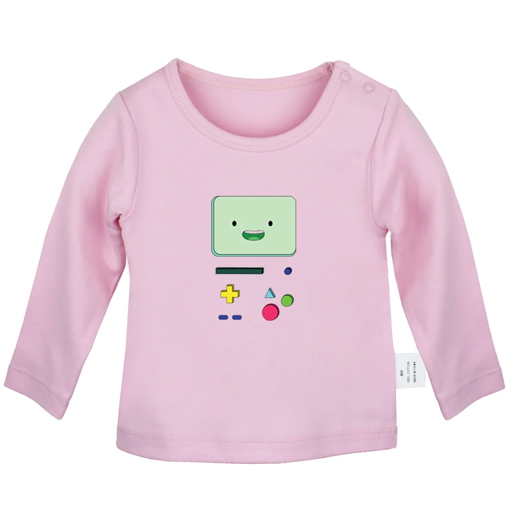 JcBabyYP035C Забавный милый мультфильм Beemo BMO Adventure Time дизайн новорожденных мальчиков и девочек футболки с длинными рукавами с графическим принтом для малышей - Цвет: JcBabyYP035C