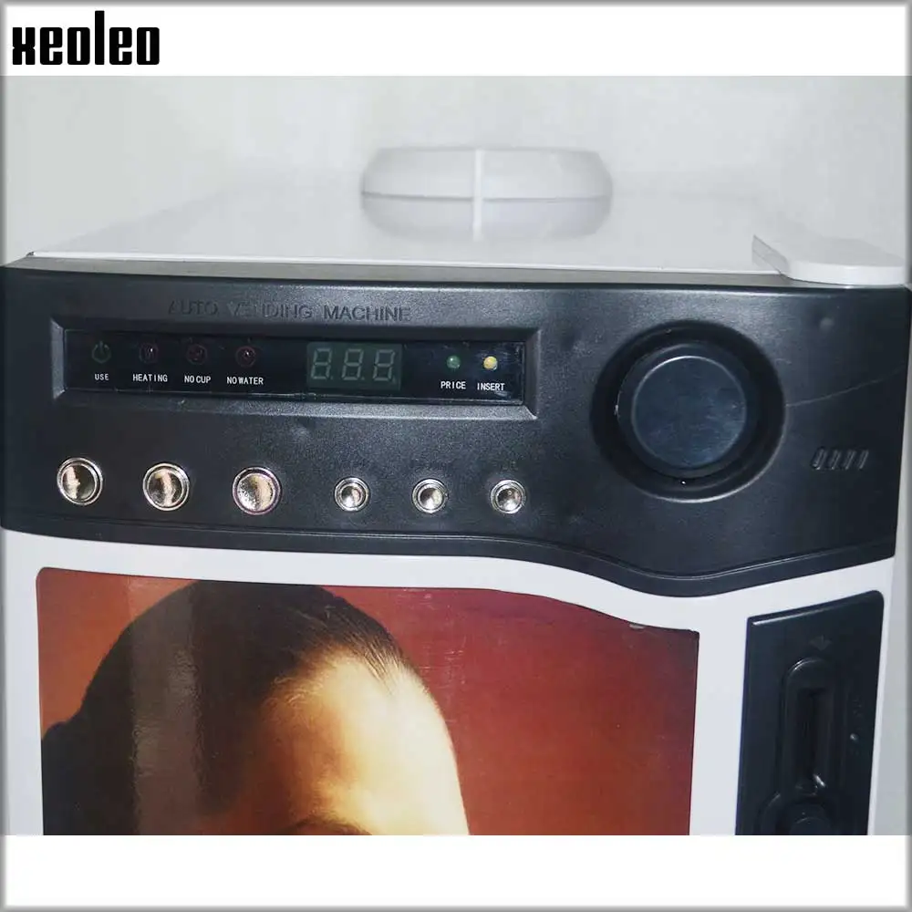Xeoleo Automatic Coin Coffee 3 Canisters 1600ml*3 Beverage Vending Coffee Machine 820W Commercial Coin Arop Maker Machine