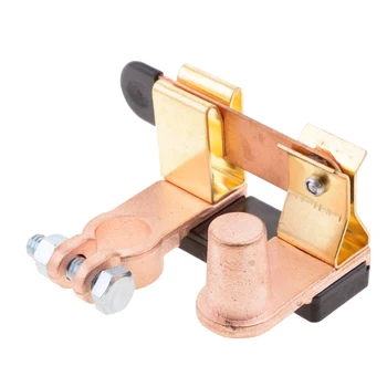 

Car Heavy Duty Battery Disconnect Isolator Cut Off Switch Battery Terminal Link Blade Switch Golden Metal Copper Plating Alloy