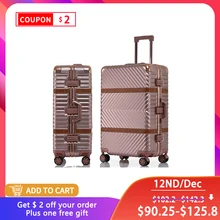 Алюминиевый каркас багажный чехол на колесиках 20 дюймов Чехол для посадки abs универсальный чехол для путешествий