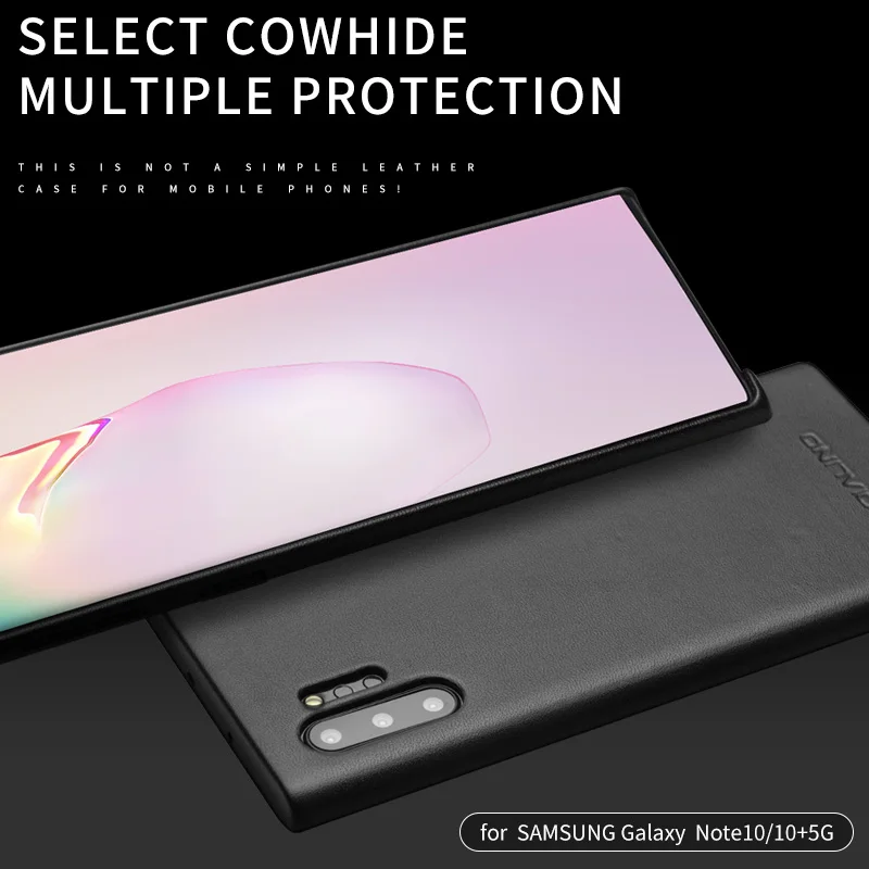 QIALINO Модный чехол из натуральной кожи для samsung Galaxy Note 10 Ультратонкий чехол ручной работы для телефона samsung Galaxy Note 10 Plus