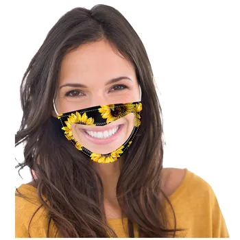 

5PCS Smile Unisex Mouth Mask Face Masks Communicator Face Mask with Clear Mouth Expression Lip Reading Facemask Maschere