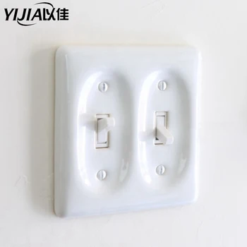 

High Quality Home Improvement wall switch Retro vintage Ceramic toggle Switch Light wallpad switch Switch for livingroom