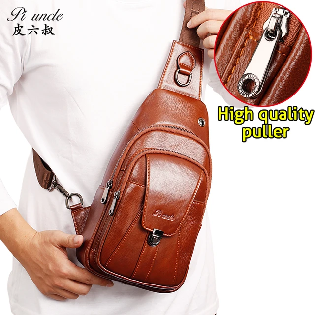 Fashion Men Cowskin Genuine Leather Top Handle Bags Male High