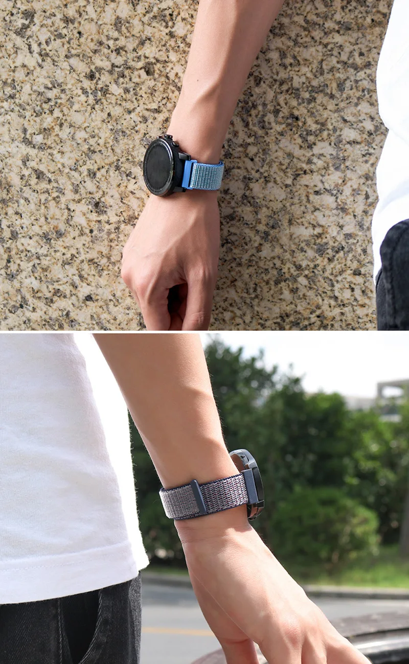 Ремешок для Amazfit Bip Band 20 мм нейлоновый Браслет Для Xiaomi Amazfit GTS GTR 42 мм Смарт-часы ремешок аксессуары браслет