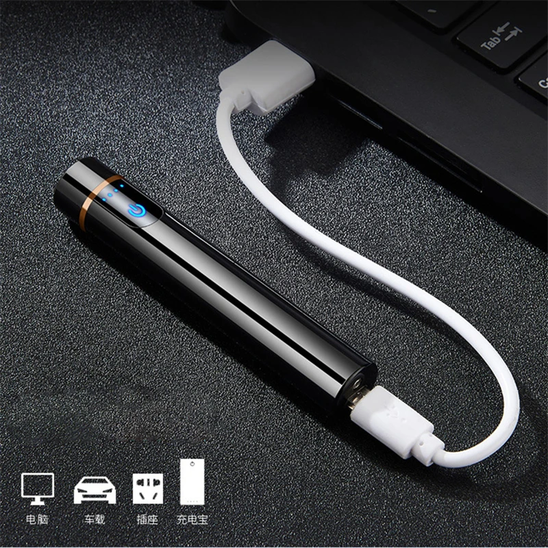 Мини вольфрамовый турбо прикуриватель USB перезаряжаемая электронная дуговая Зажигалка пальчиковые индукционные Плазменные импульсные зажигалки Подарки
