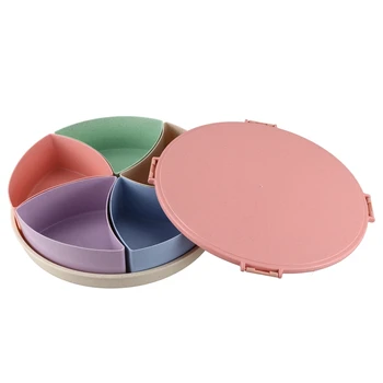 

Candy Color Fruit Compartment Storage Tray Nut Dried Candy Box Food Storage Basket Container for Home Storage Box