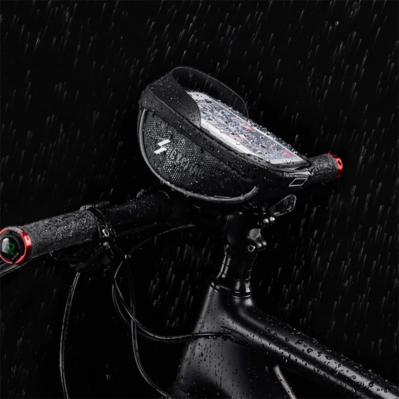 Открытый велосипедный контактный экран водонепроницаемая сумка для мобильного телефона Большая вместительная Передняя Сумка велосипедная сумка для руля Велосипедное снаряжение