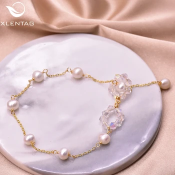 

XlentAg Minimalist Natural Pearls Chakra Bracelet Women Accessories Crystal Couple Engagement Party Gifts Luxury Jewelry GB0924