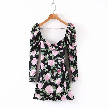 

Women Dress Sexy Floral Print Chiffon Dress Boho Style Short Party Beach Dresses Vestidos de fiesta