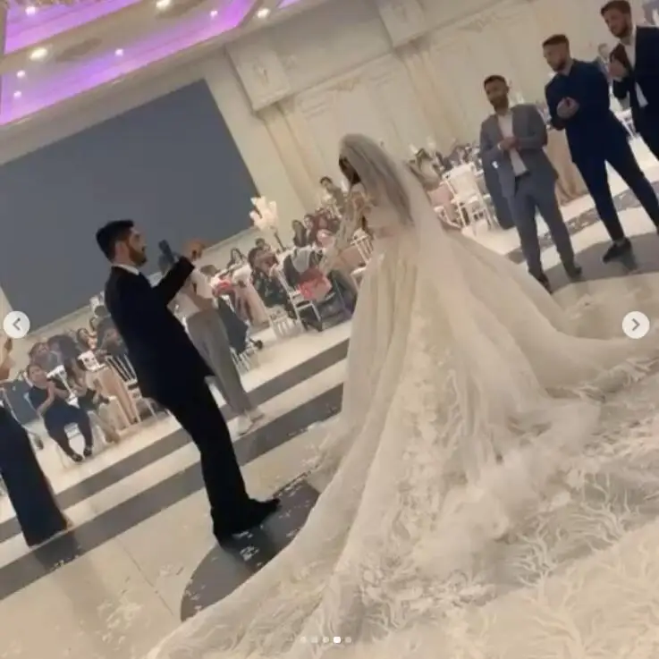 Vestido de noiva casamento, длинный рукав, аппликация, свадебное платье, gelinlik, Дубай, свадебные платья, иллюзия, прозрачная, robe de mariee