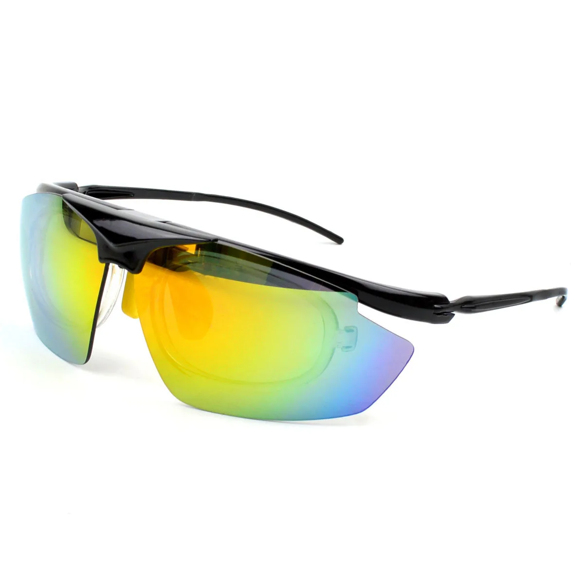 

Outdoor Polarized Light Sun Glasses Changeable PCs Riding Flip UV Goggles