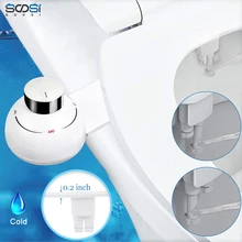 SOOSI Bidet Toilet Seat Ultra Thin Non Electric Mechanical Portable Bidet Attachment Dual Nozzle Sprayer Muslim Shower Ass Clean SOOSI Bidet Toilet Seat Ultra Thin Non Electric Mechanical Portable Bidet Attachment Dual Nozzle Sprayer Muslim Shower Ass Clean