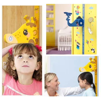 

Removable Children 3D Height Measuring Instrument Height Chart Measure Wall Sticker Decal for Kids Baby Room