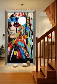 

[Self-Adhesive] 3D Coloful Headwear WG281 Wall Paper mural Wall Print Decal Wall Murals Belly