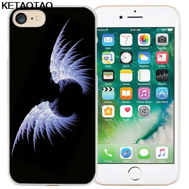 KETAOTAO Крылья Ангела чехол для телефона s для iPhone 4S 5S 6S 7 8 Plus X XS XR 11 Pro Чехол кристально чистый мягкий TPU чехол s - Цвет: Синий
