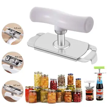 

LMETJMA Jar Opener Multifunction Adjustable for 1-4 inches Bottle Can Stainless Steel Bottle Jar Lid Opener For Weak Hand KC0332