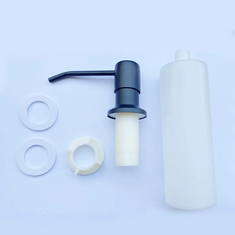 Tuqiu Kitchen Sink Soap Dispenser Stainless Steel Soap Dispenser Bathroom 300ML Soap Dispenser Black/Gold/Chrome/Nickel 3