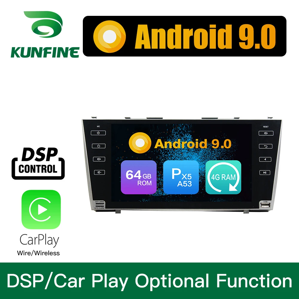 Android 9,0, Восьмиядерный, 4 Гб ОЗУ, 64 Гб ПЗУ, автомобильный DVD, gps, мультимедийный плеер, стерео, без Дека, для TOYOTA CAMRY, 2007-2011, радио, wifi