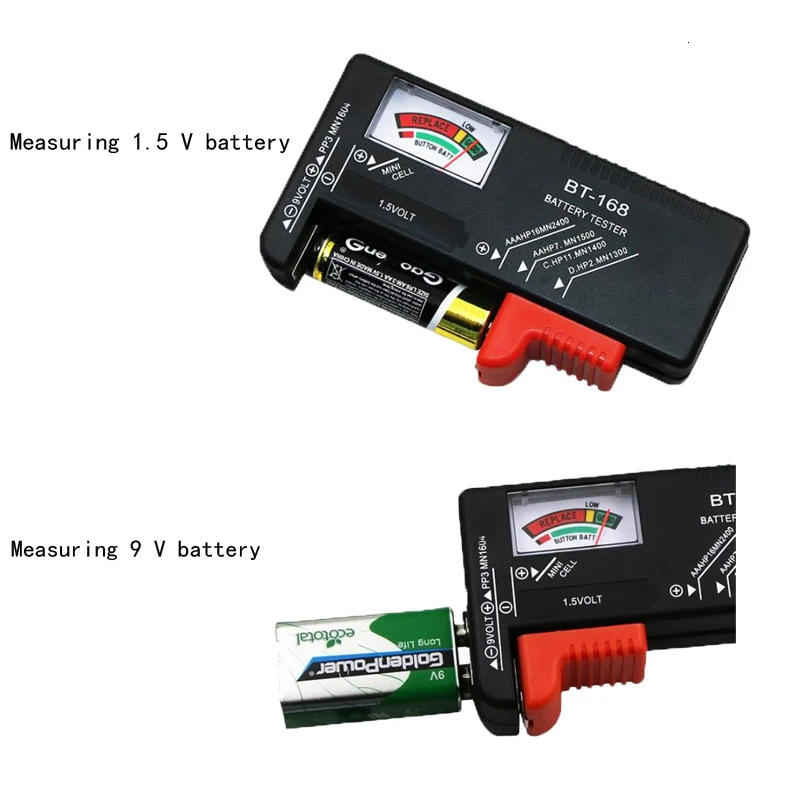Портативный BT 168 Универсальный цифровой тестер емкости батареи Вольт проверки для кнопки нескольких размеров батареи проверки диагностический инструмент