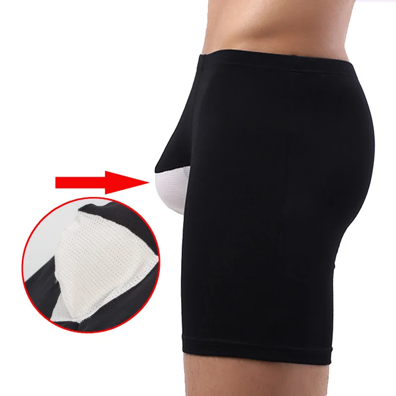 

Men's Long Boxer Underwear Men Underpants Breathable Antibacterial Mesh Scrotum Bag Male Sports Shorts Man Sexy Cozy Boxershorts
