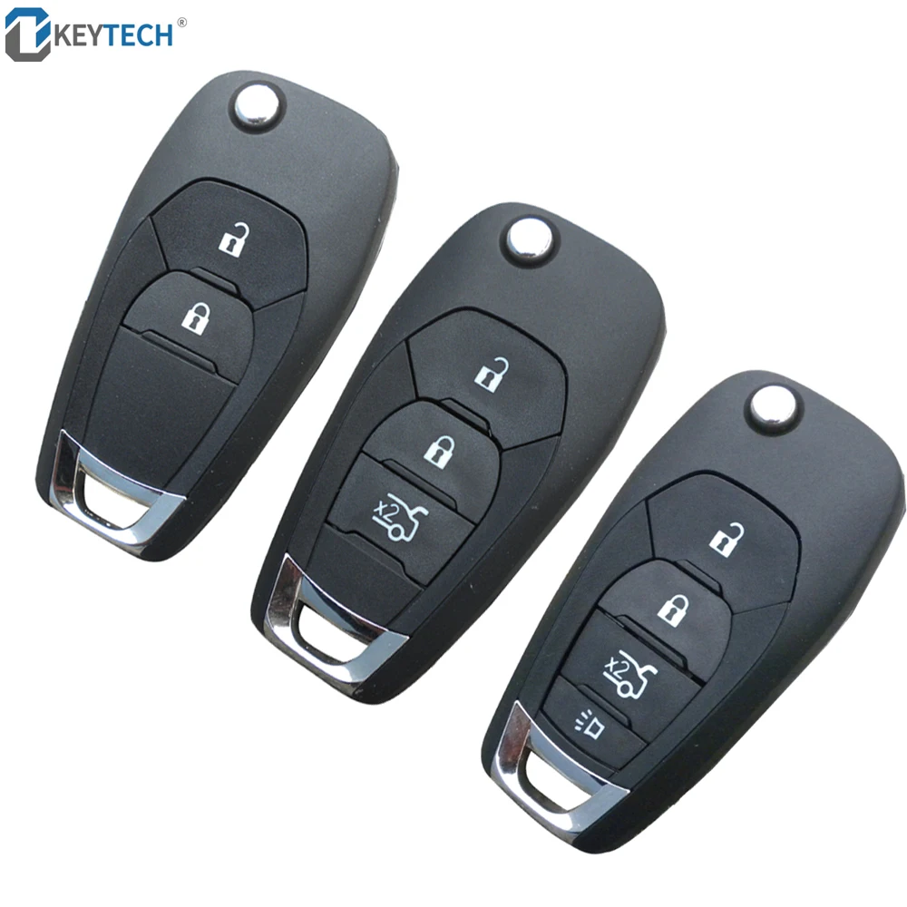 

OkeyTech 2/3/4 Buttons Remote Flip Folding Car Key Shell for Chevrolet Aveo Camaro Cruze 2014 2015 2016 2017 HU100 Blade