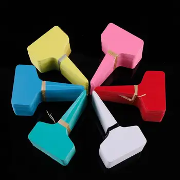 

100pcs Garden Labels gardening plant classification sorting sign tag ticket plastic writing plate board Plug in card 6 Colors