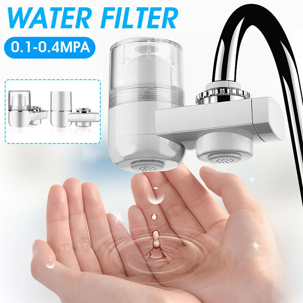 

1pc Water Purifier Household Kitchen Faucet Sink Mount Filtration Washable Removal Replacement Water Filter System Transparent